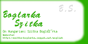 boglarka szitka business card